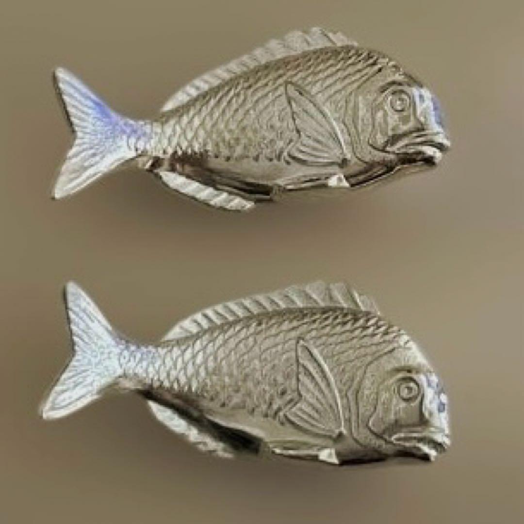 純銀製　箸置き2個セット　鯛