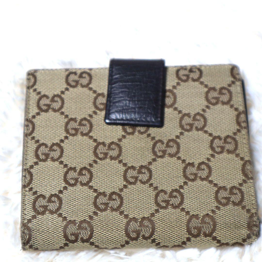Gucci GG　二つ折り財布　ホースビット　シェリーライン