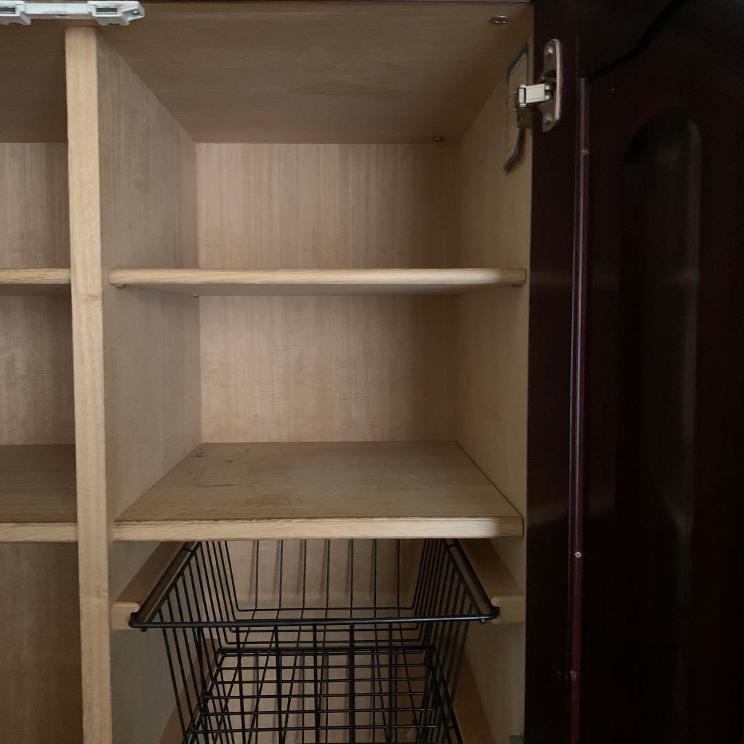 送料込！⭐︎内部桐のクローゼット　高級府中家具　紫檀　無垢の木材　収納付き