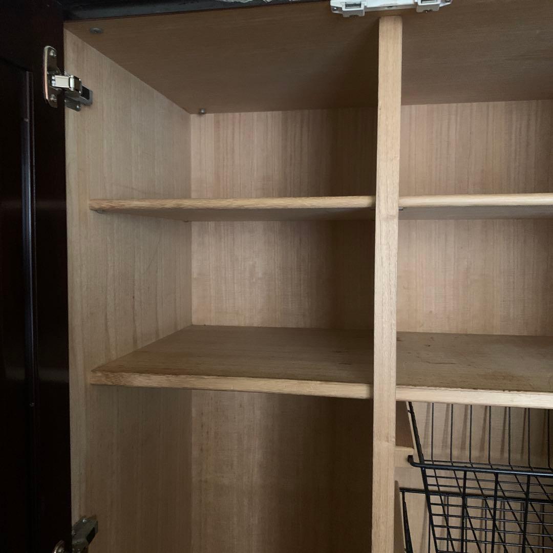 送料込！⭐︎内部桐のクローゼット　高級府中家具　紫檀　無垢の木材　収納付き