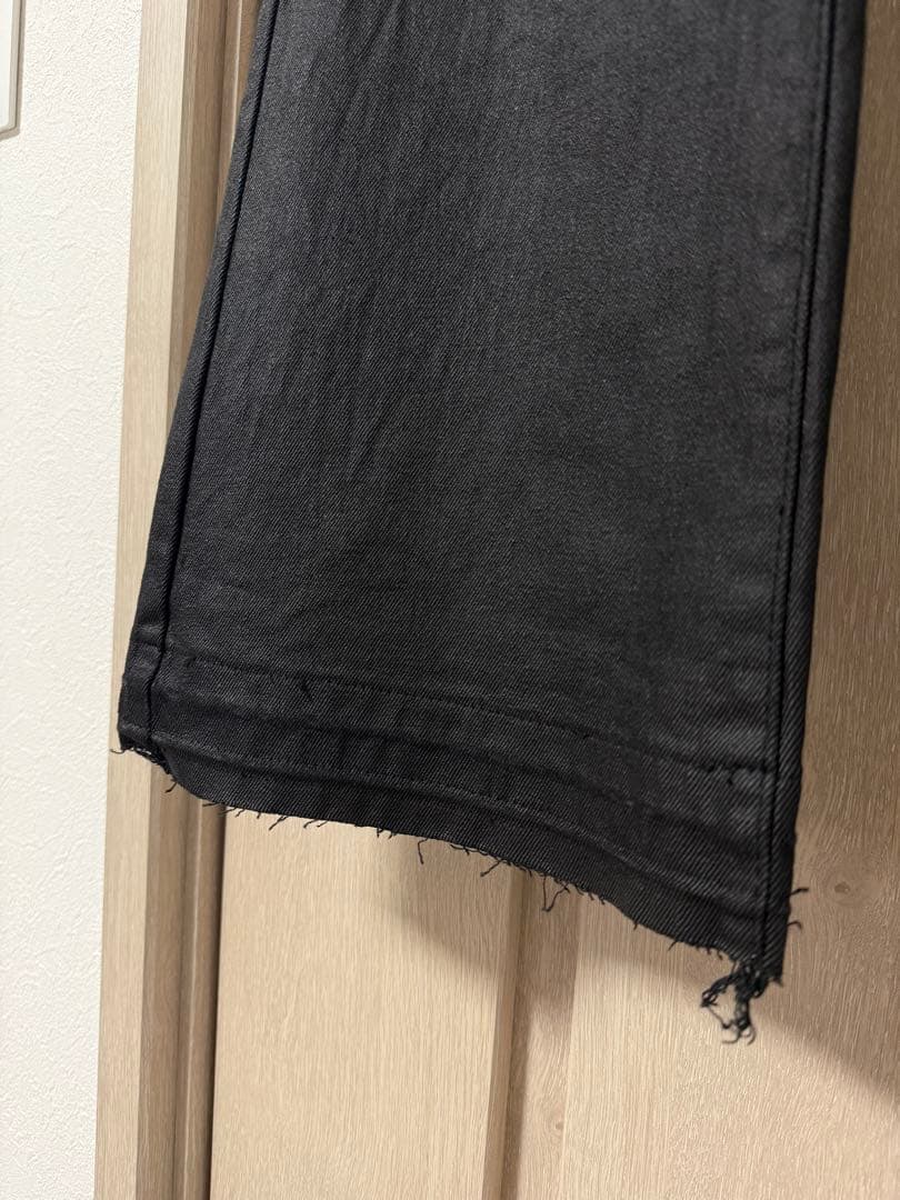 Miyu様★M.U.L ブラックコーティングデニム ロゴペイントあり