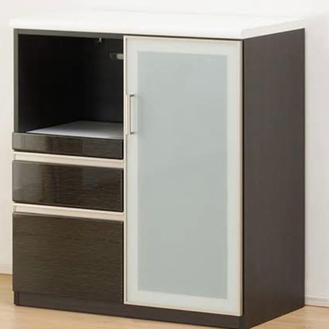 ニトリ　キッチンボード　食器棚　レンジ台　Ｎポスティア 90BK