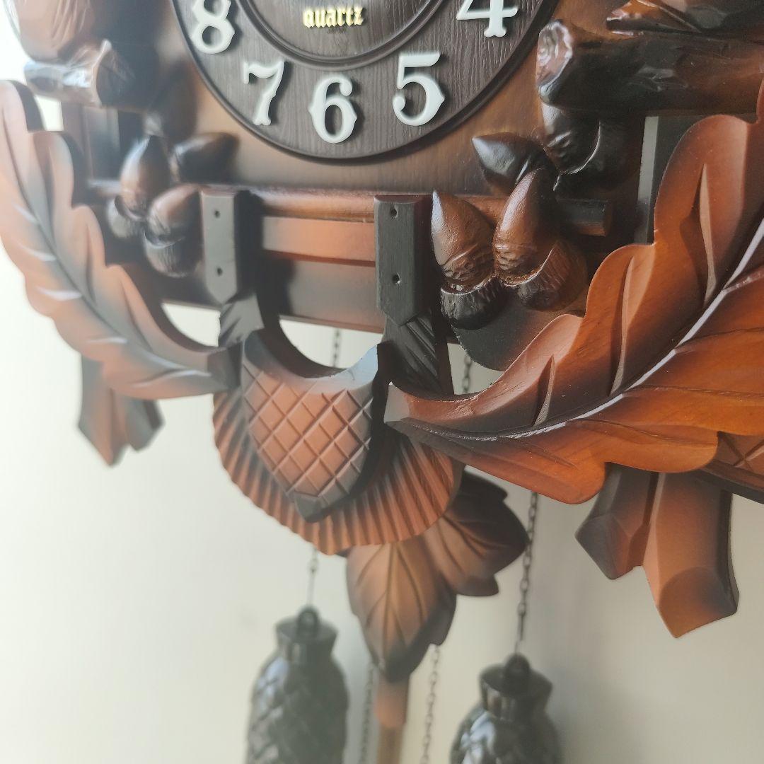 CITIZEN　シチズンクオーツ　4MJ-2 木製クク時計 1980年代