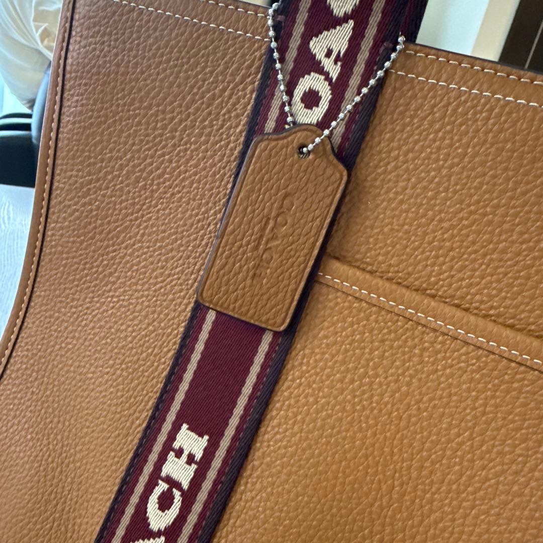 新品 COACH 2weyキャメルレザートートバッグ