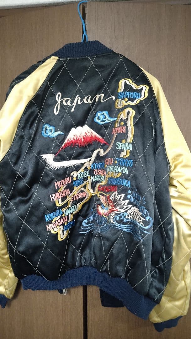 テイラー東洋　スカジャン　サイズL 　スカル　日本地図　M品番