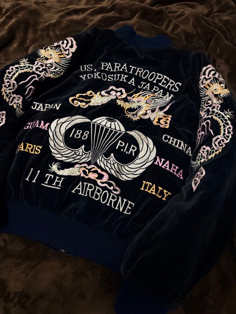 TATTOO JAKE USA 別珍 龍 日本限定 スカジャン vintage