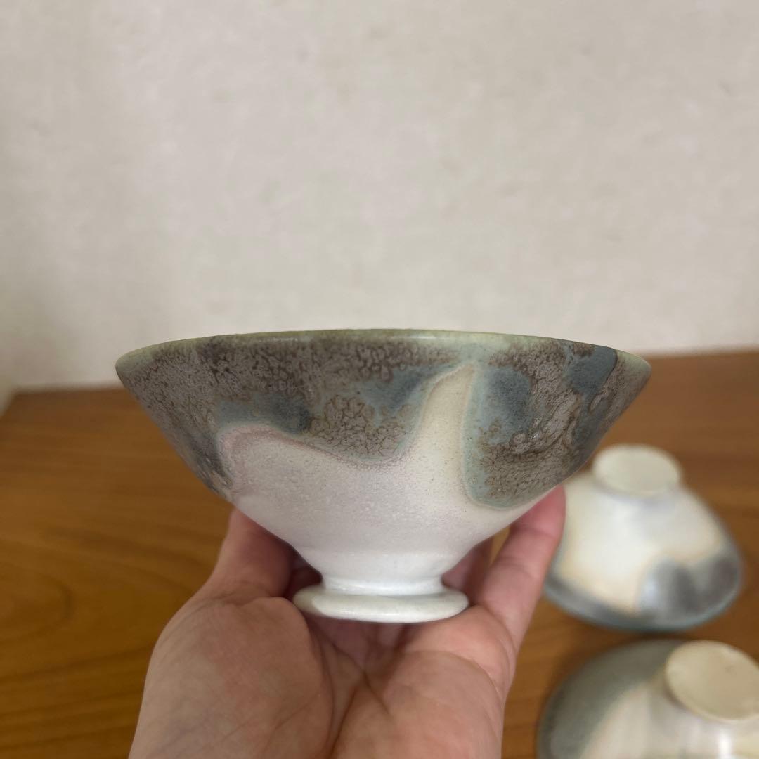 【美品】降幡未来　陶器　脚付デザートボウル　コンポート皿　4個セット販売