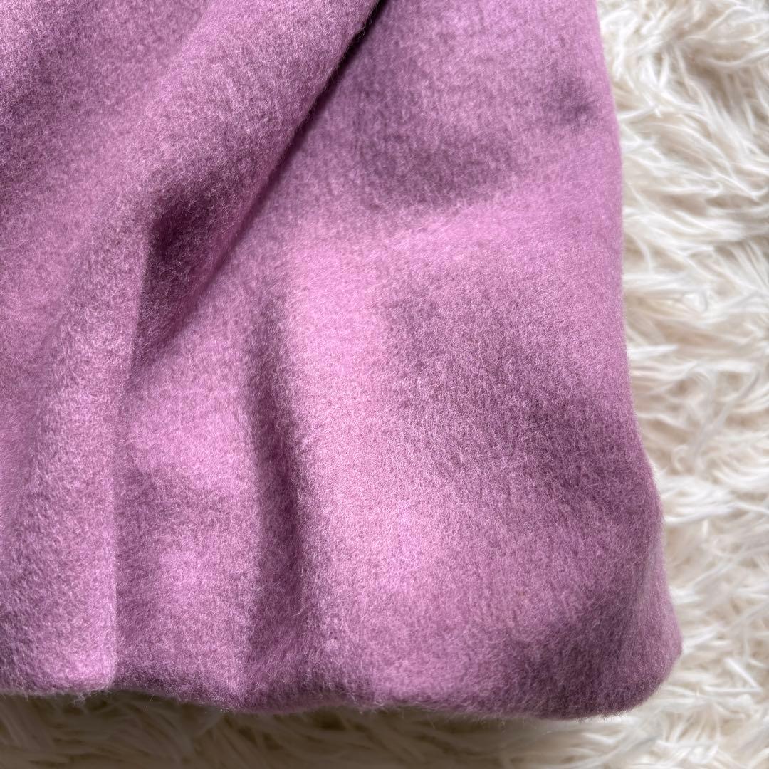 【美品】40リボン　裾バルーン　ウール　コート　エムズグレイシー　ダブルジップ