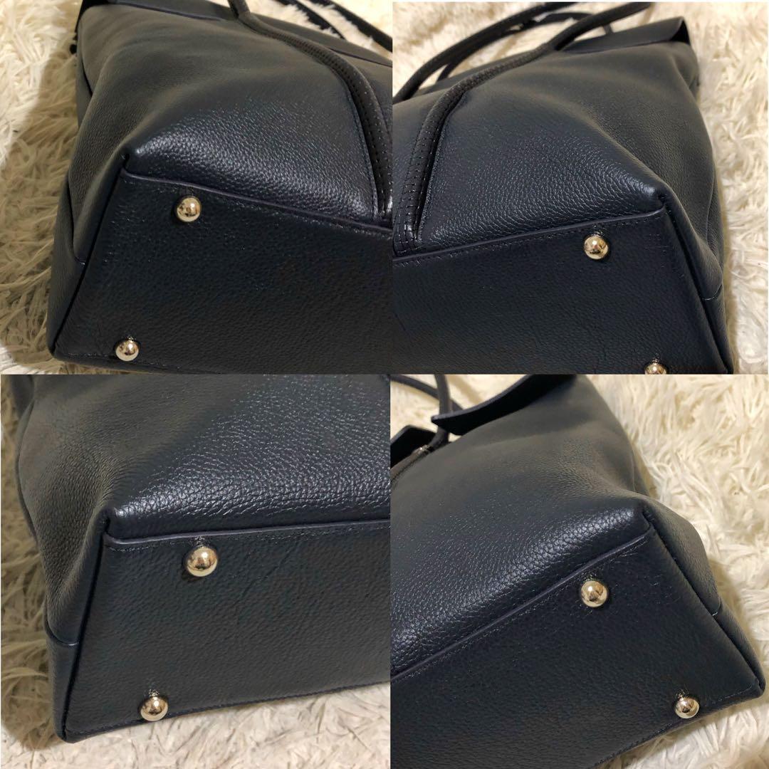 新品同様✨ペッレモルビダ ホーサー　フラップトートバッグ ネイビー