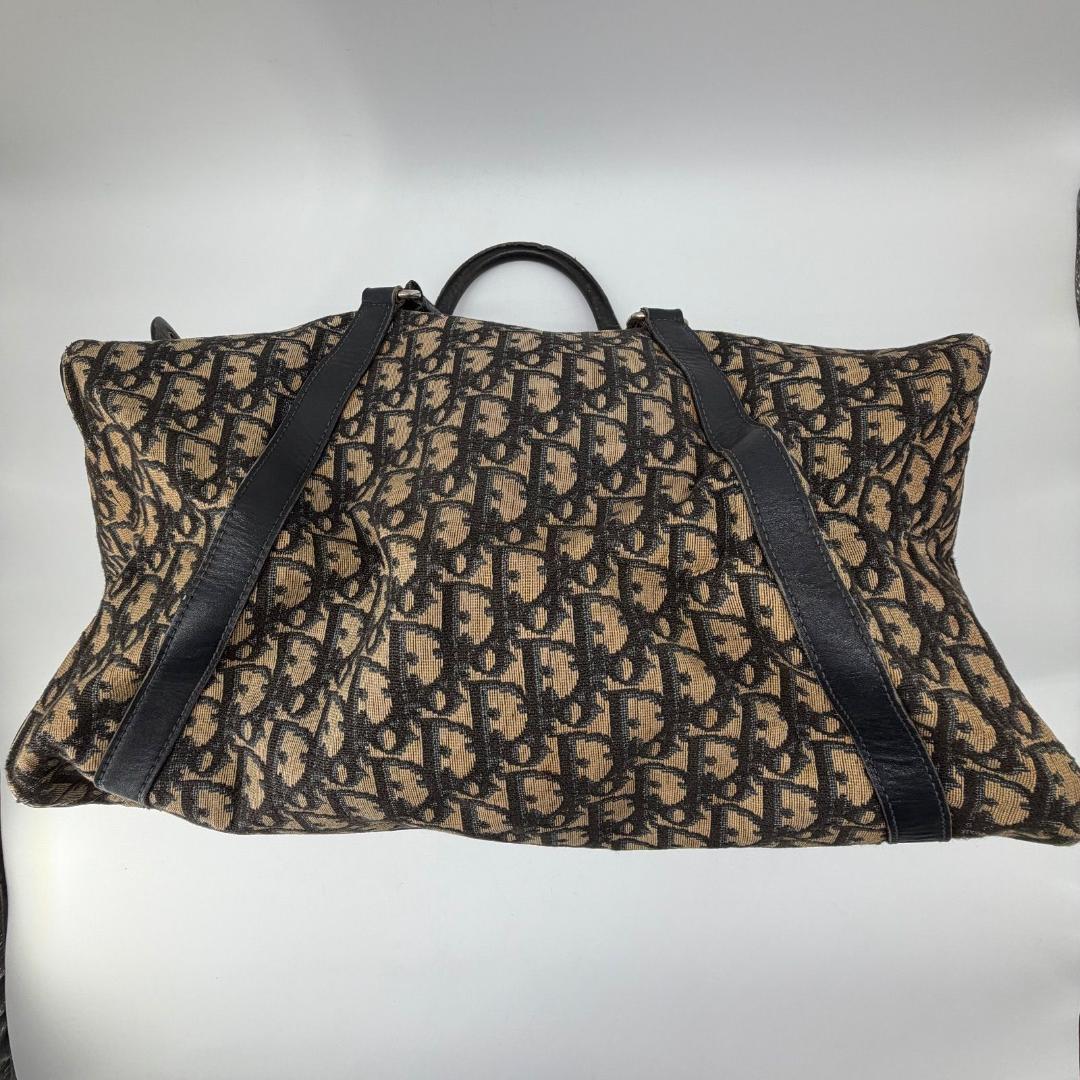 15420✨良品✨クリスチャンディオール トロッター柄 ボストンバッグ 大