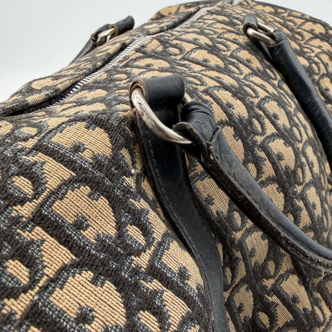 15420✨良品✨クリスチャンディオール トロッター柄 ボストンバッグ 大