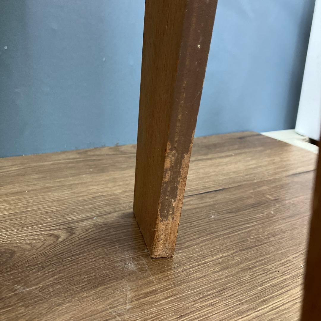 A-3 昭和レトロ 収納付き スツール ピアノ椅子 レッド 角椅子 イス チェア