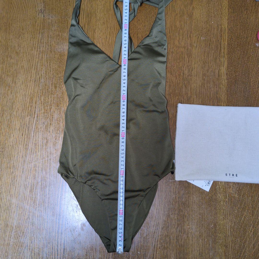 ETRE TOKYO ワンピース水着 M オリーブ　封筒型ポーチつき
