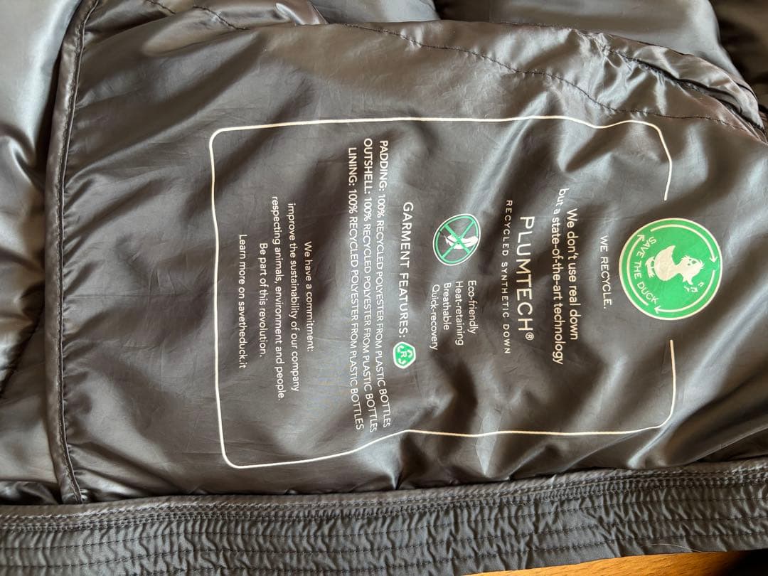 SAVE THE DUCKセーブザダックパフコート ブラックMサイズ