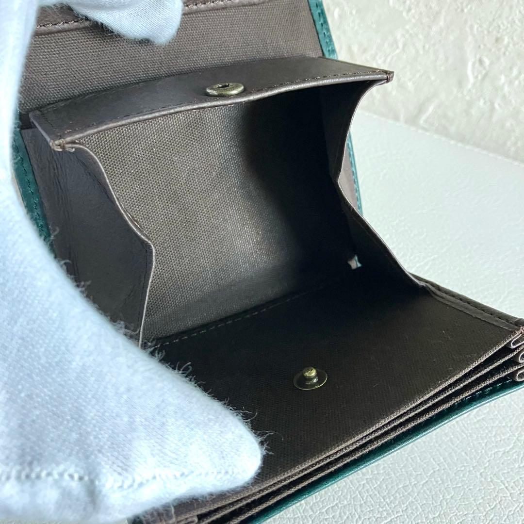 美品 エムピウ m＋ ミッレフォッリエ ブスケット オセアノ 折り財布 メンズ