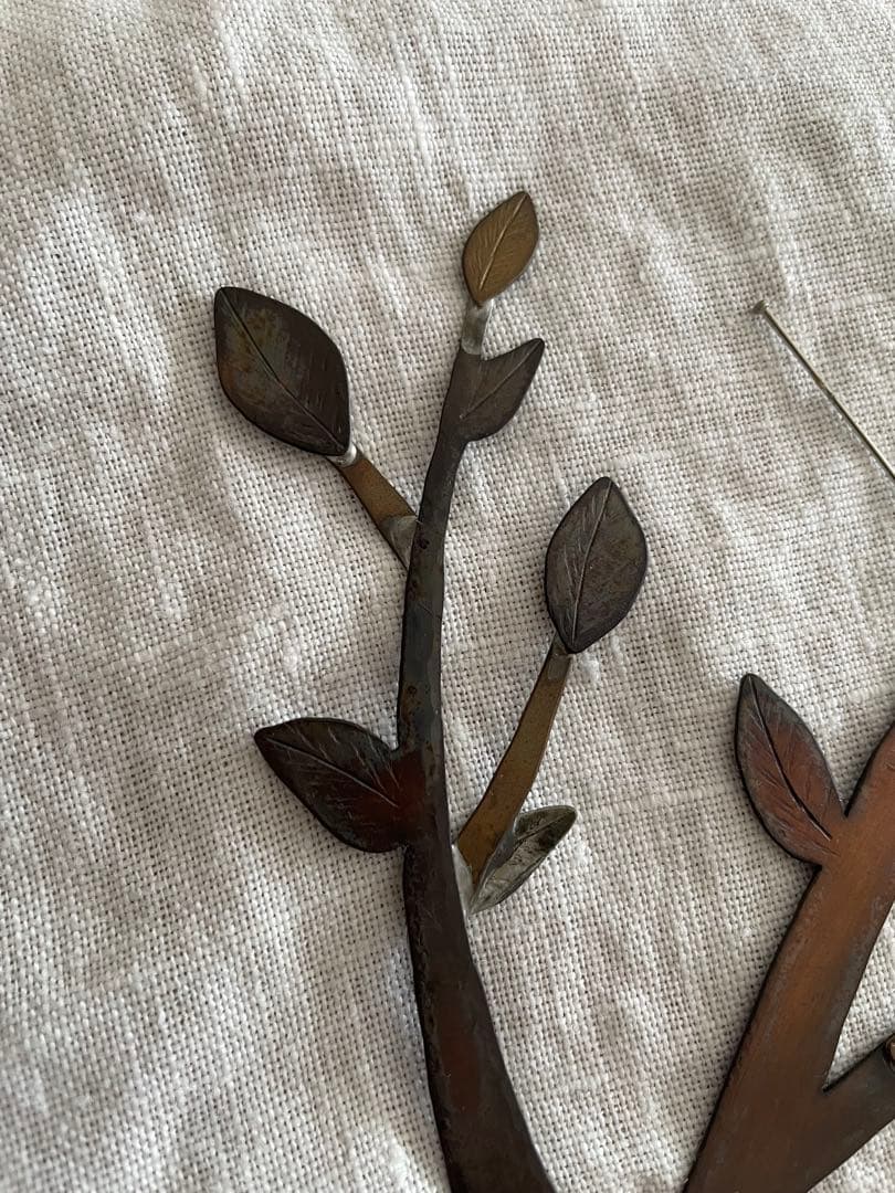 【再値下げ】一点物 charan 山田亜衣 真鍮 銅 壁飾り ブローチにも