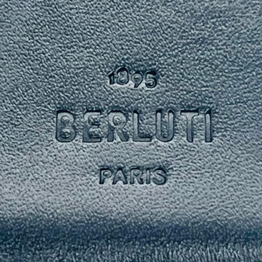 ベルルッティ カリグラフィ　小銭入れあり 長財布 カーキ　ブラック レザー