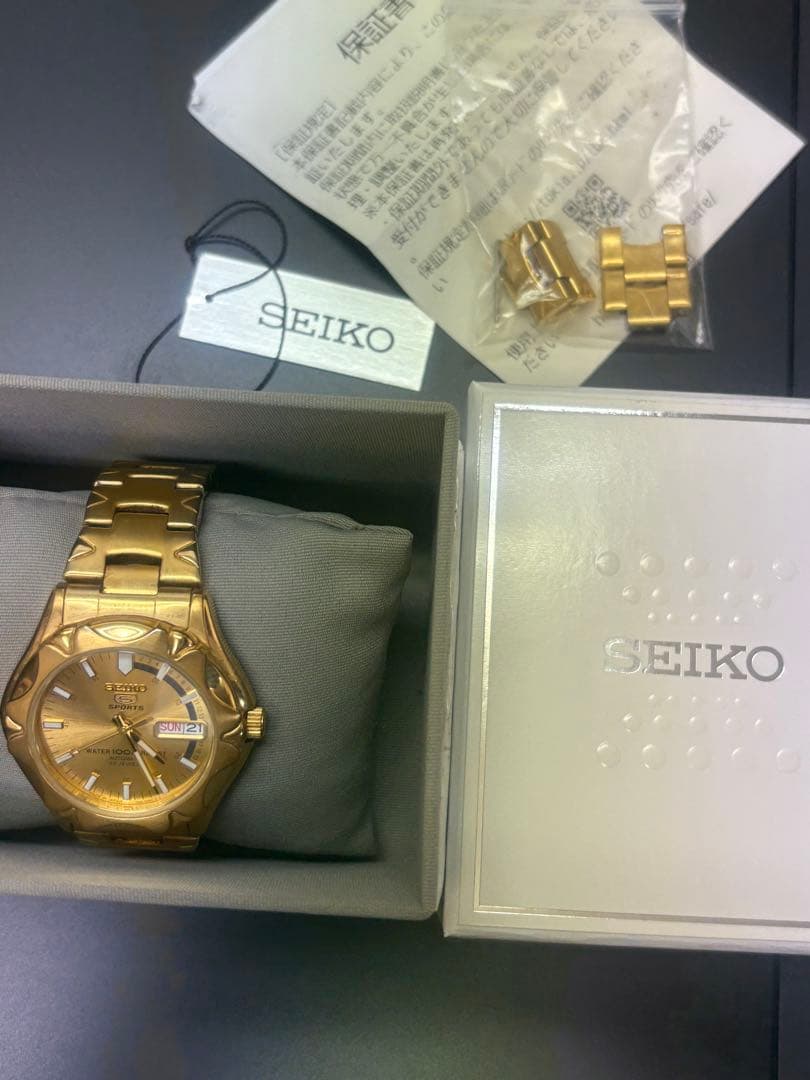 SEIKO ゴールド　自動巻き　腕時計　中古