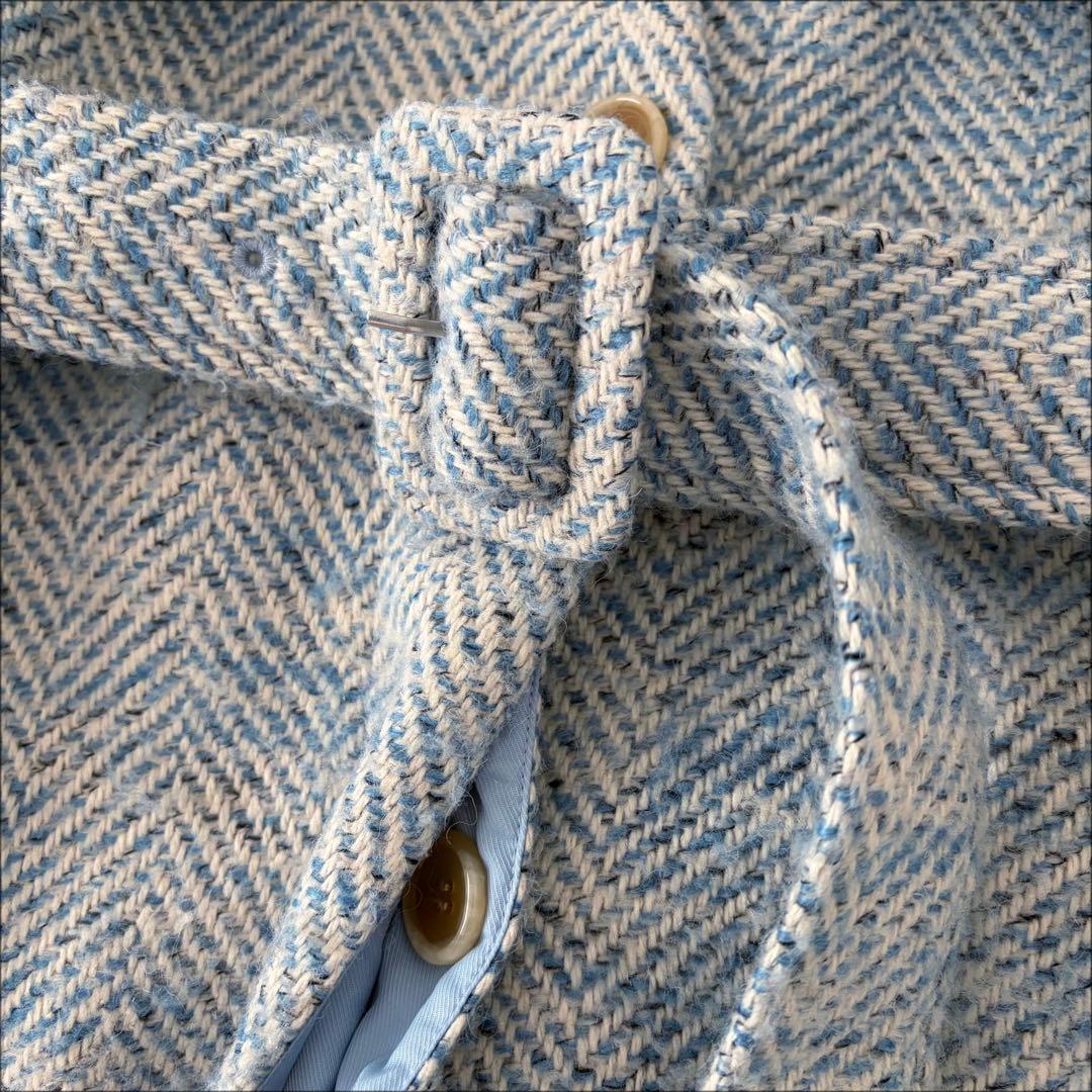 FURFUR / ウールミックスツイードノーカラーコート ロングコート