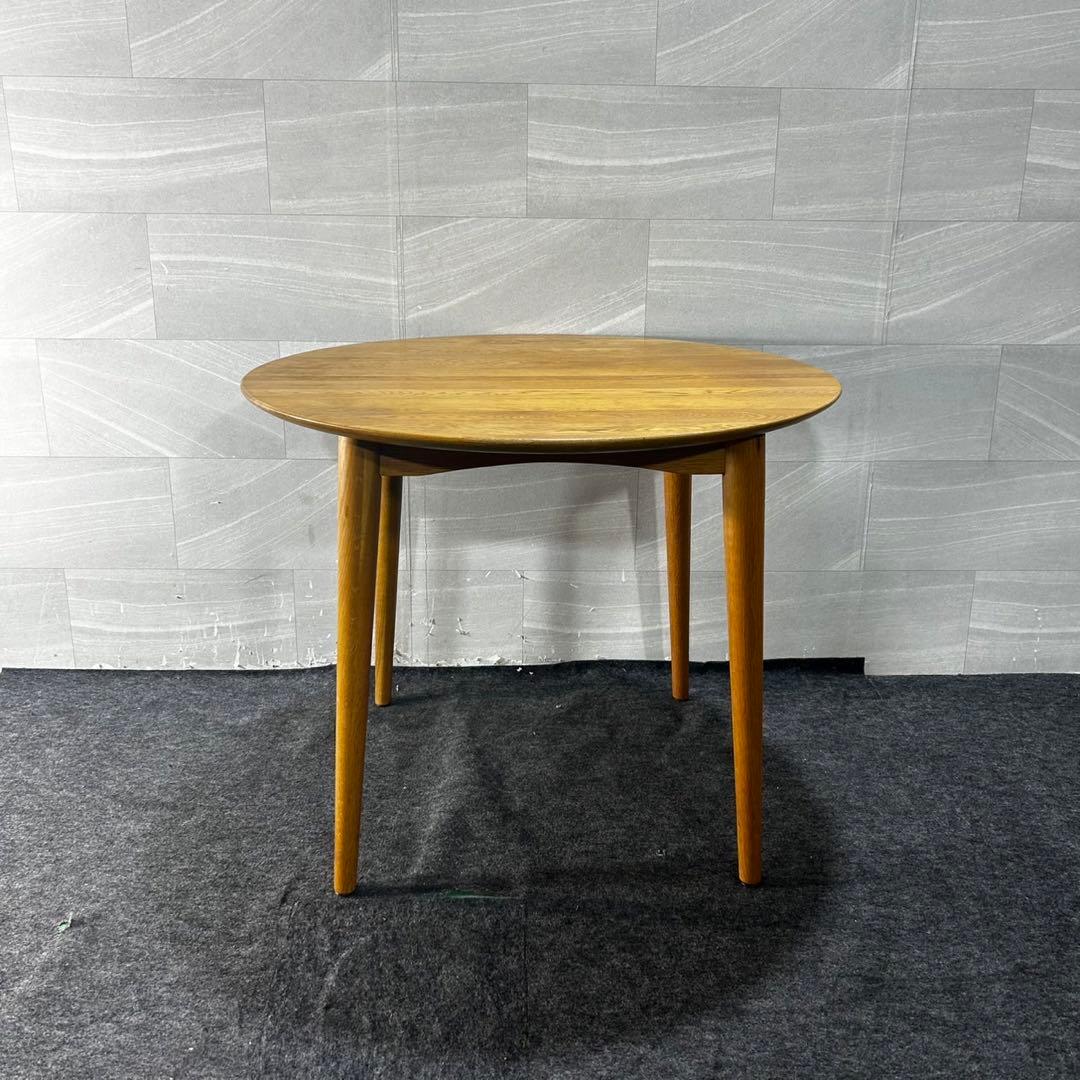 大塚家具 ダイニングテーブル シネマ 直径90cm オーク材 家具 d4644