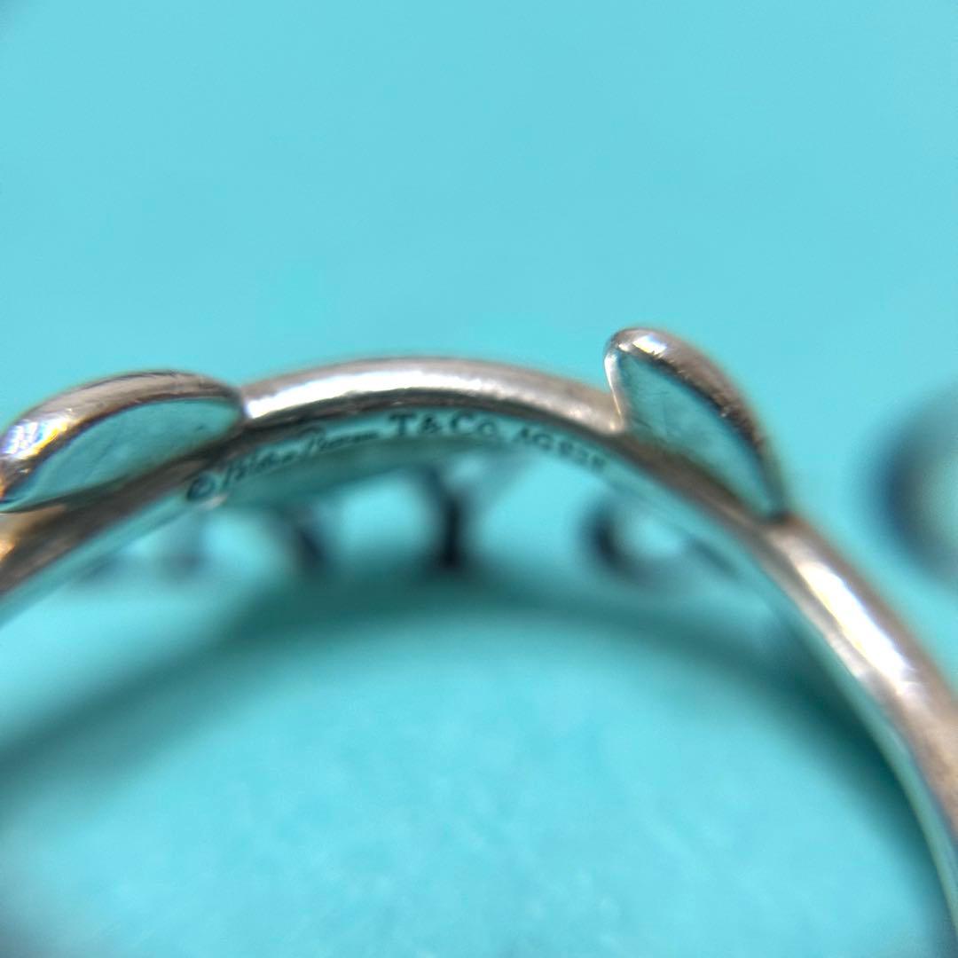 美品 ティファニー リング オリーブ リーフ シルバー 925 11号