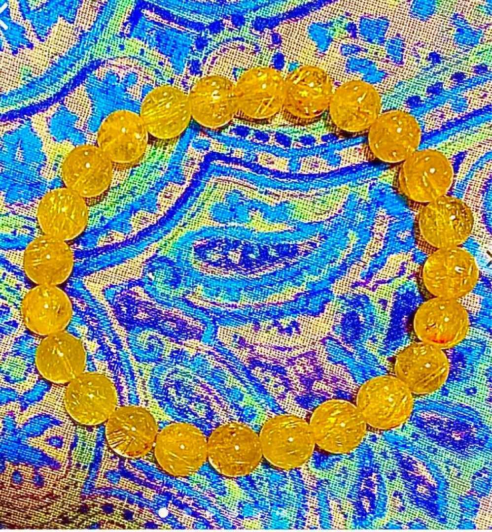 金運爆上げ　特別祈祷　世界的な金運アップ！５mm珠　高級ルチルクォーツ　高野山