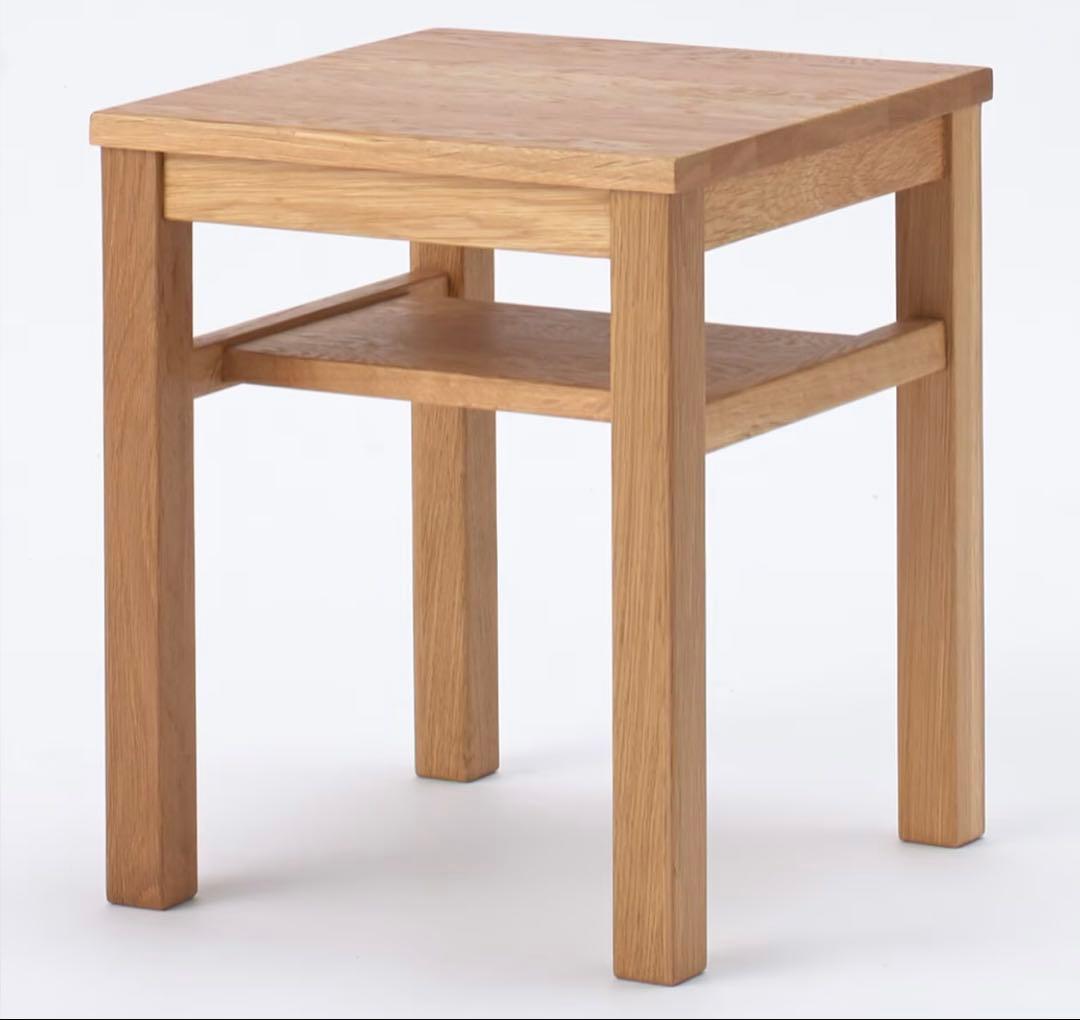 【m】無印良品 木製サイドテーブルベンチ／板座