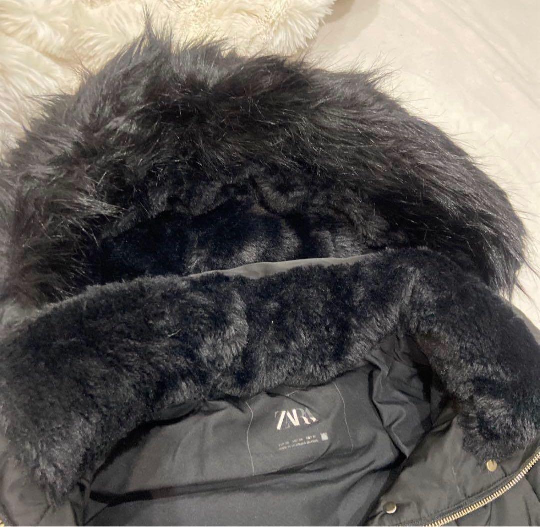 ZARA ザラ　ロングダウンコート　ファー付き　XS(日本サイズS)