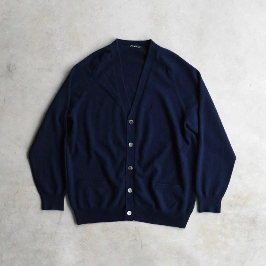 90s J.McLaughlin カシミアカーディガン ネイビー ヴィンテージ