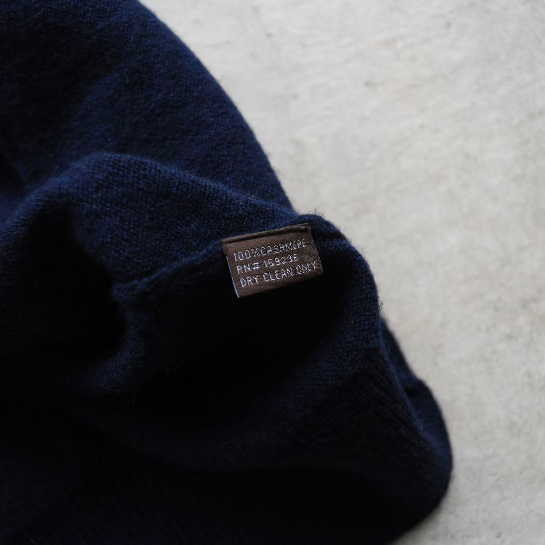 90s J.McLaughlin カシミアカーディガン ネイビー ヴィンテージ