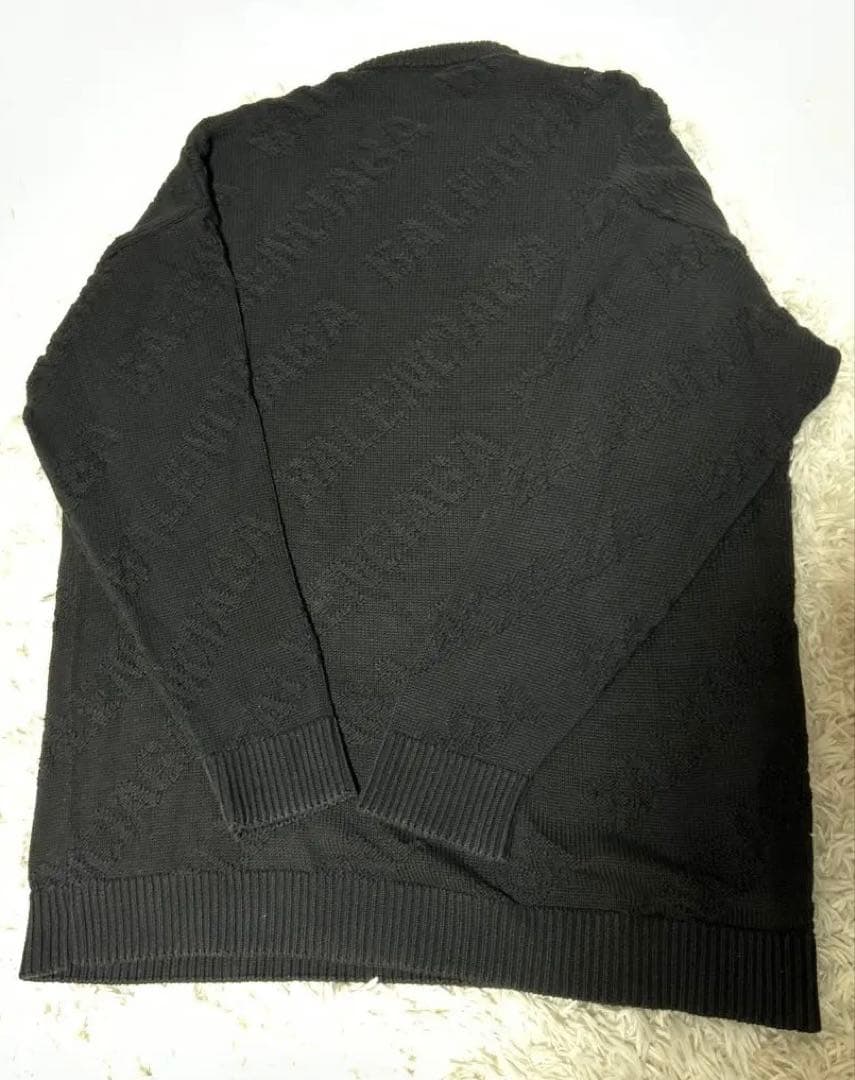 【美品正規品】BALENCIAGA バレンシアガ ロゴジャガードニット