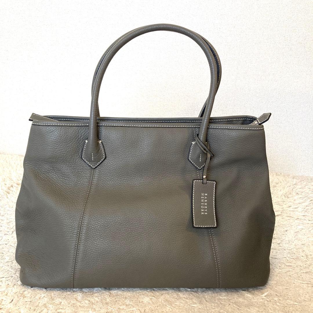 【美品】バーニーズニューヨーク トートバッグ グレー