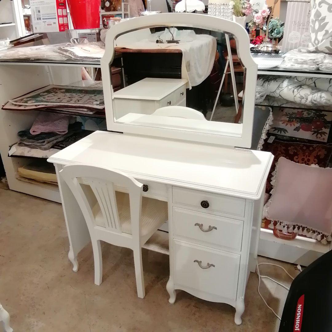 1+【2点セット】 セリーヌ ドレッサー チェア セット 東海家具 化粧台