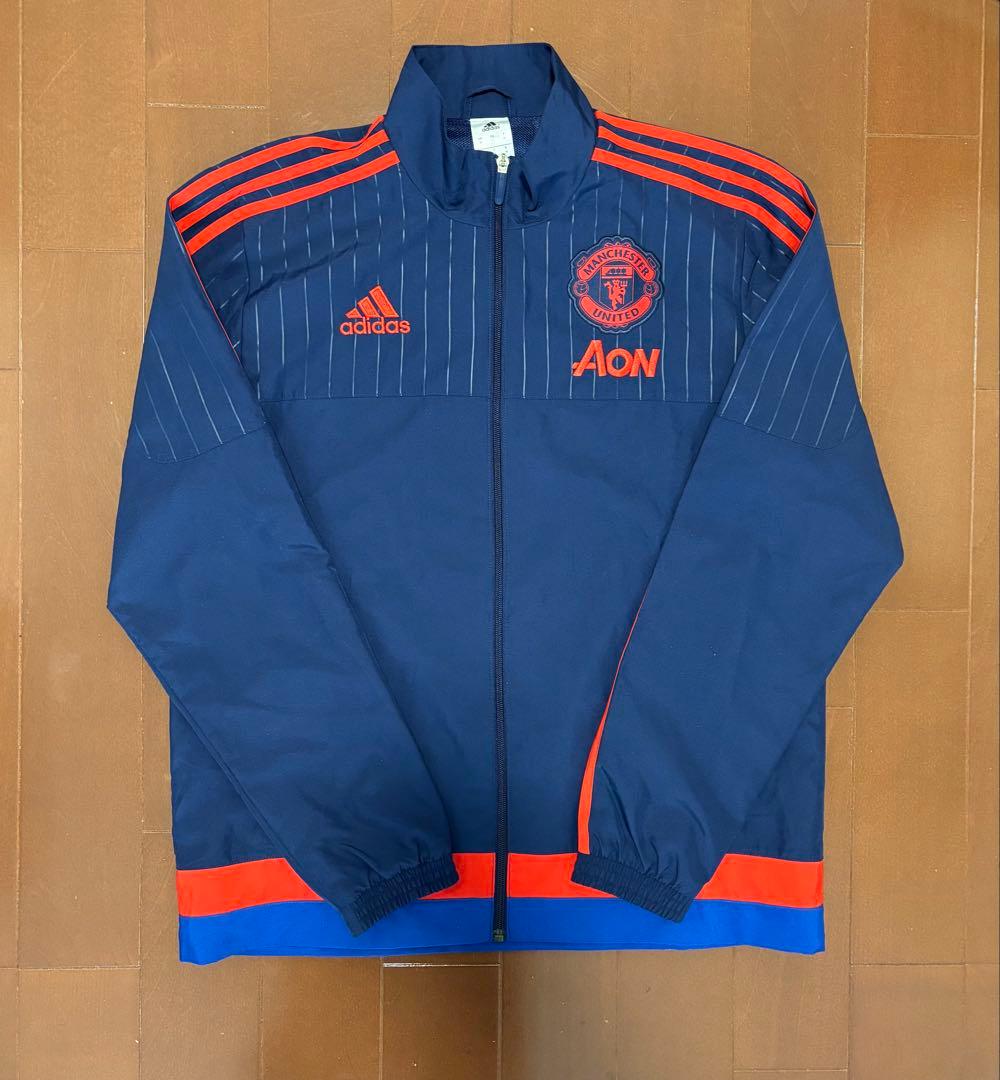 アディダス マンチェスターユナイテッド ナイロンジャケット ジャージ 古着