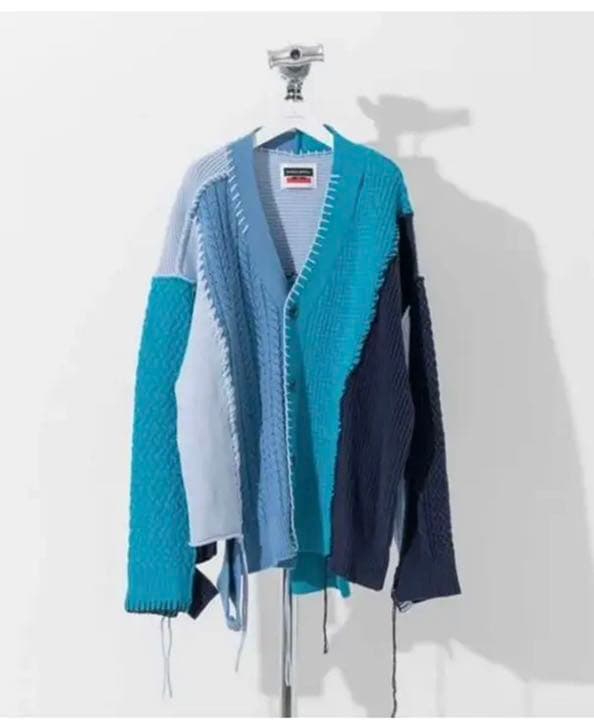 MaisonSpecial 鬼ワッフル　ニット　カーディガン