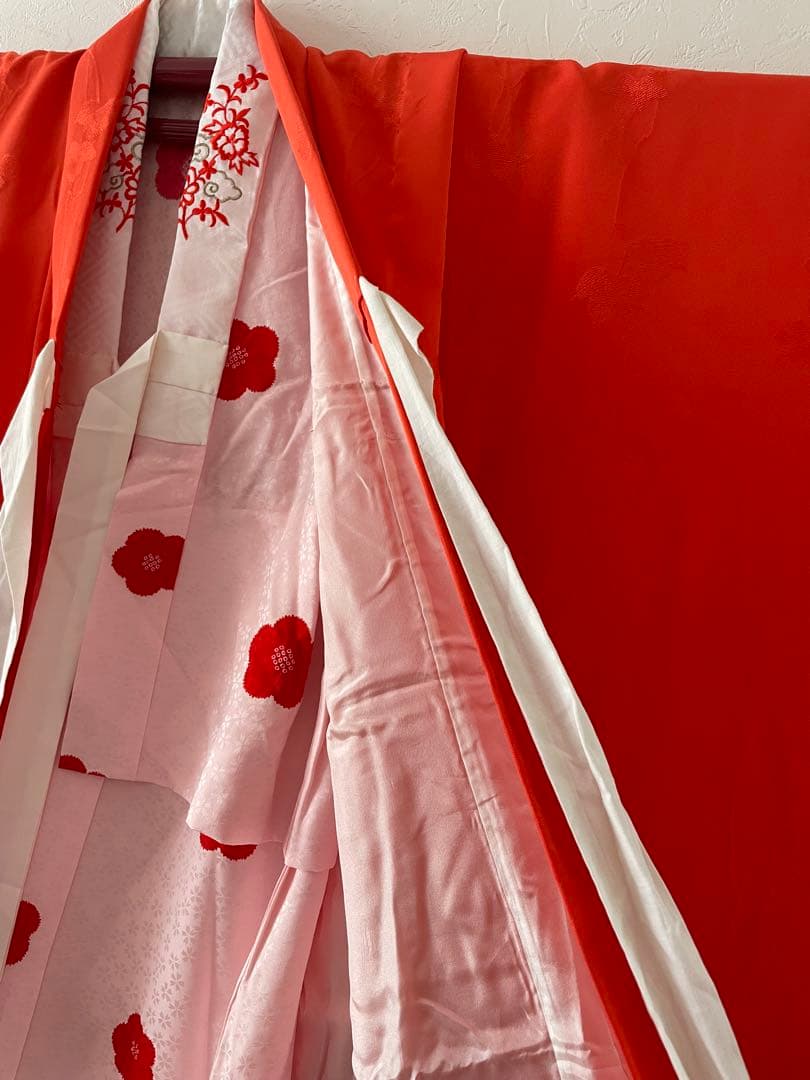 七五三　7歳　正絹　色無地　お着物セット