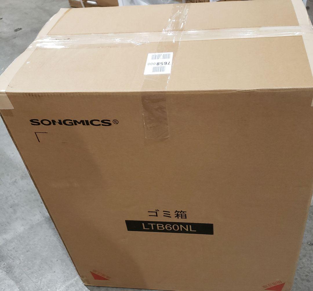 SONGMICS ゴミ箱 ダストボックス 2分別 ゴミ袋付 ペダル式 2x30L