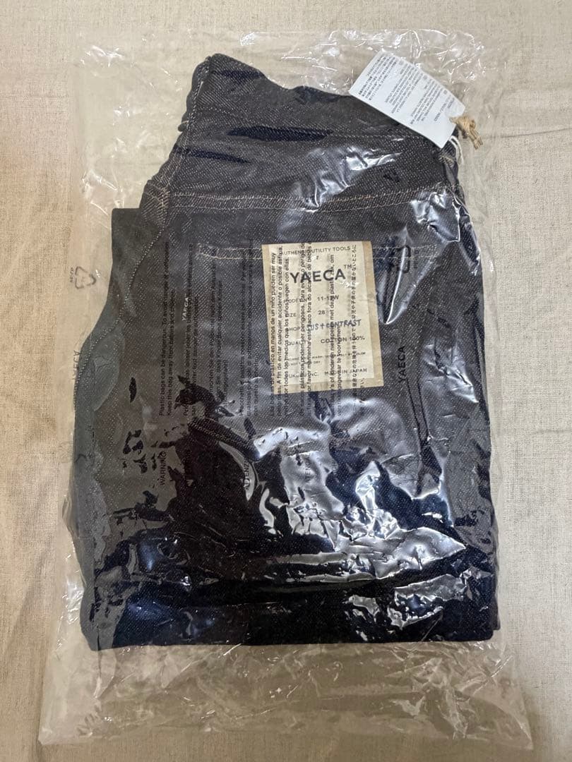 未使用　YAECA インディゴ　コットン100 ストレートジーンズ　日本製　28