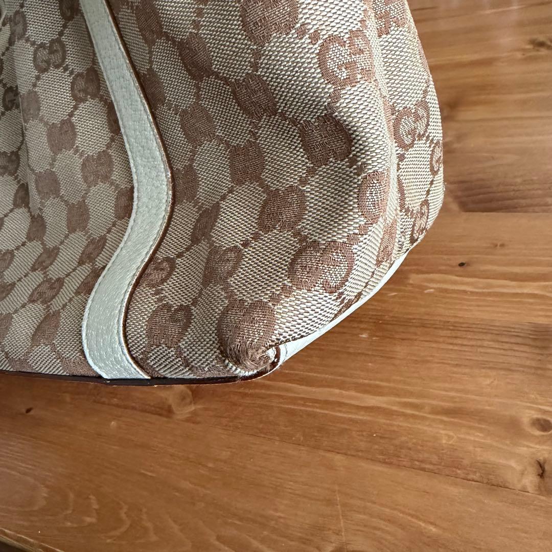 グッチ トートバッグ GGキャンバス ブラウン ベージュ シャンパンゴールド