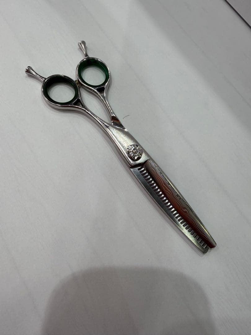 ヘブンスシザー セニング 30%メガネタイプ ダマスカス鋼