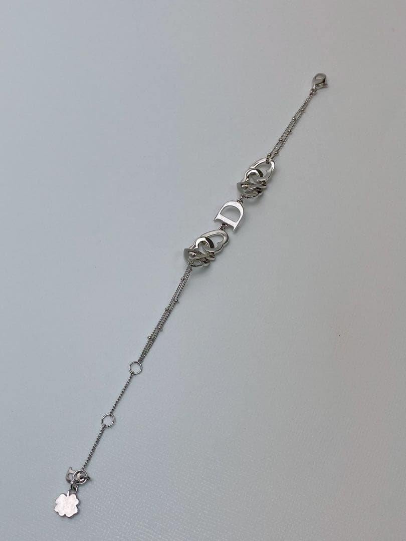 美品 クリスチャンディオール ハート&Dロゴ ブレスレット