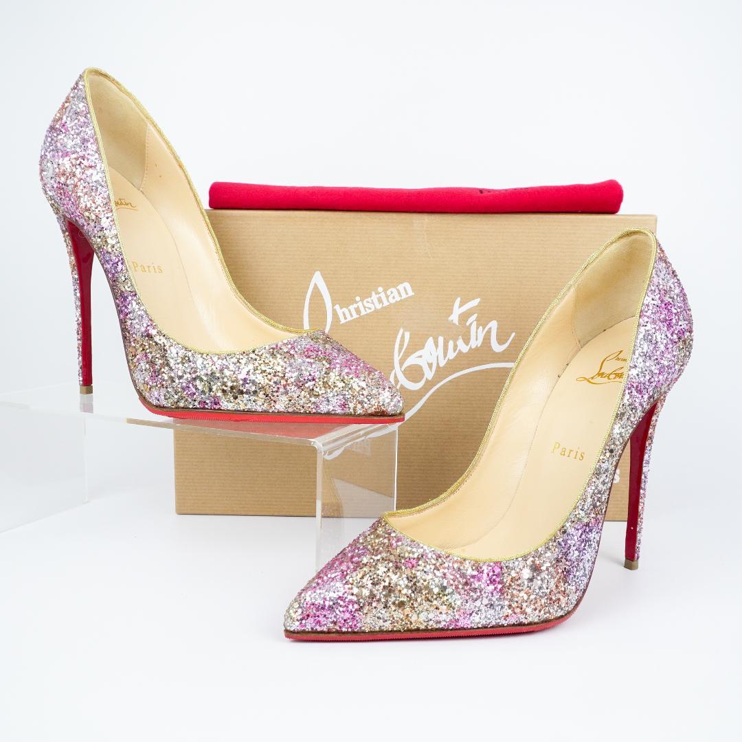 EU38 Christian Louboutin ハイヒール きらきら 427A