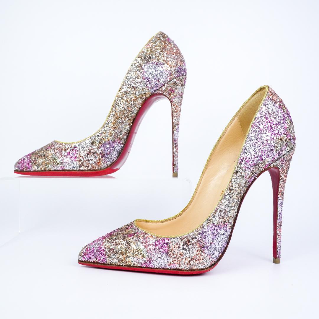 EU38 Christian Louboutin ハイヒール きらきら 427A