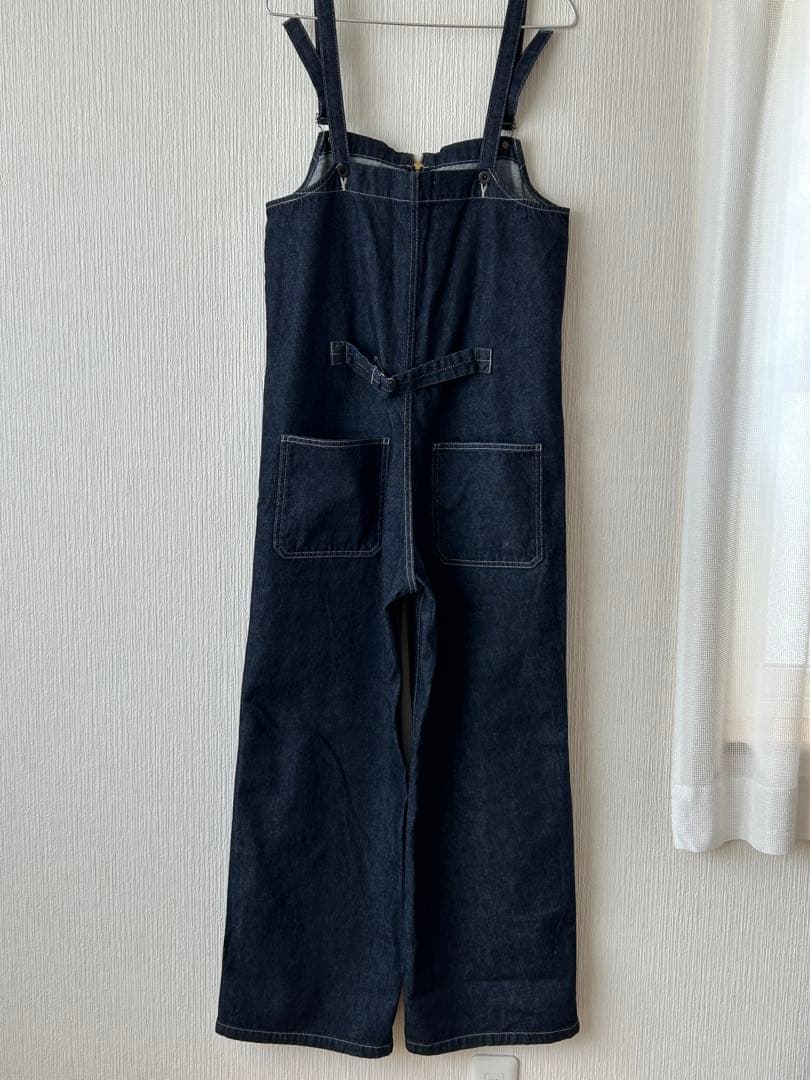 美品 ジョンブル JOHNBULL デニム チューブサロペットLオーバーオール