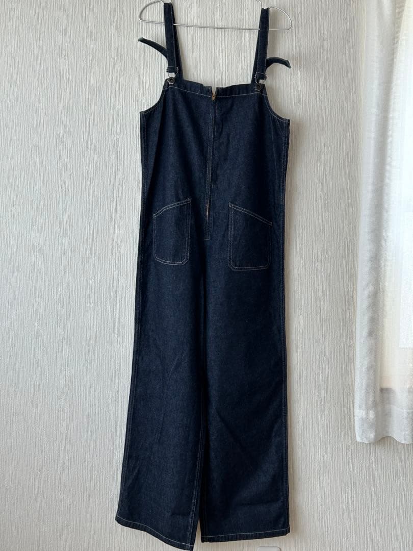 美品 ジョンブル JOHNBULL デニム チューブサロペットLオーバーオール