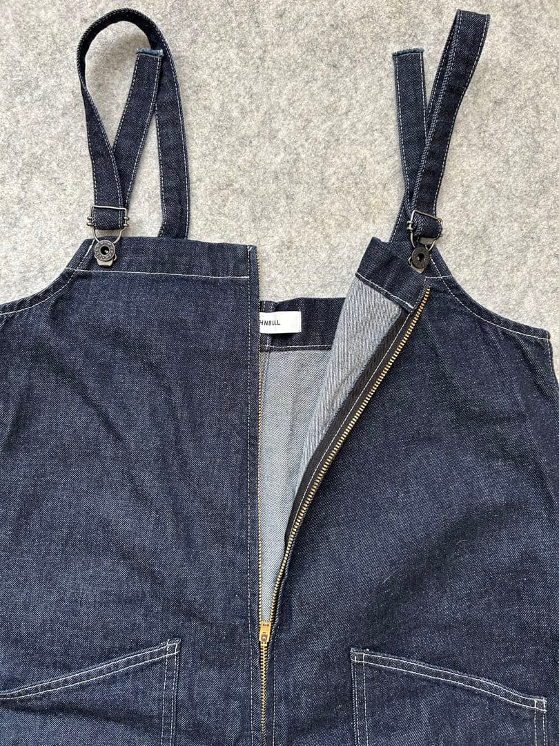 美品 ジョンブル JOHNBULL デニム チューブサロペットLオーバーオール