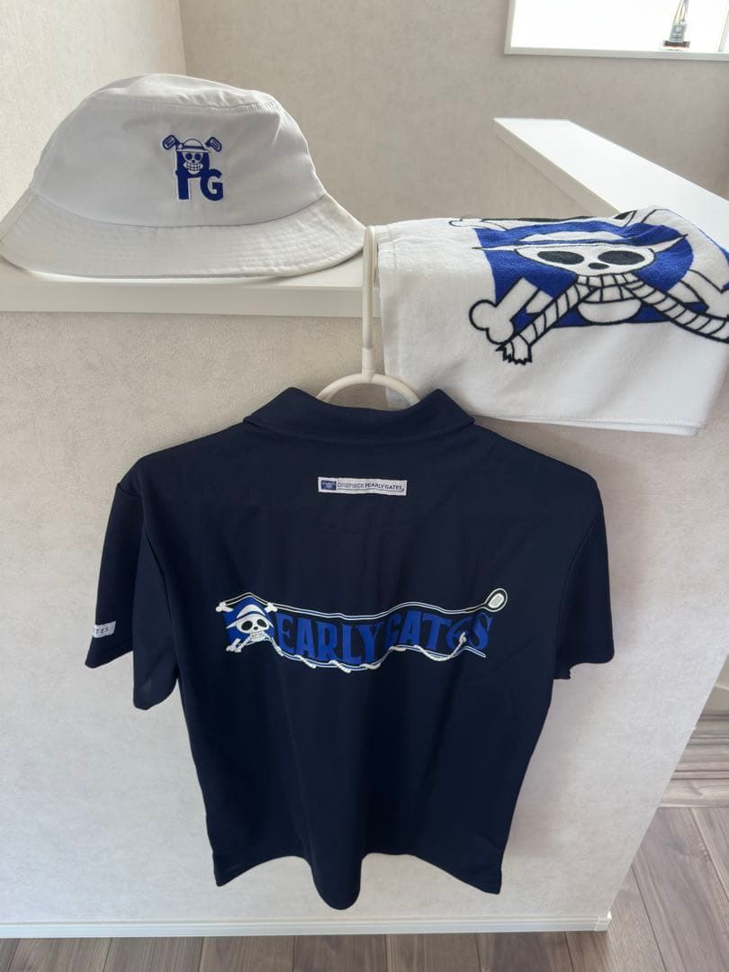 PEARLY GATES ×ワンピース　ポロシャツ・ハット・タオル3点セット