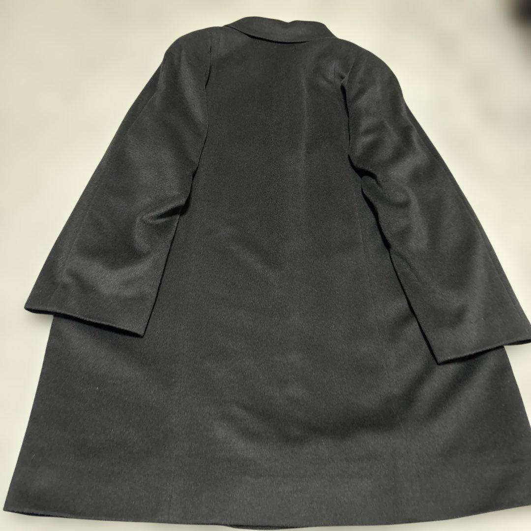美品 ADRIA カシミヤ100% ロングコート 黒 pure cashmere
