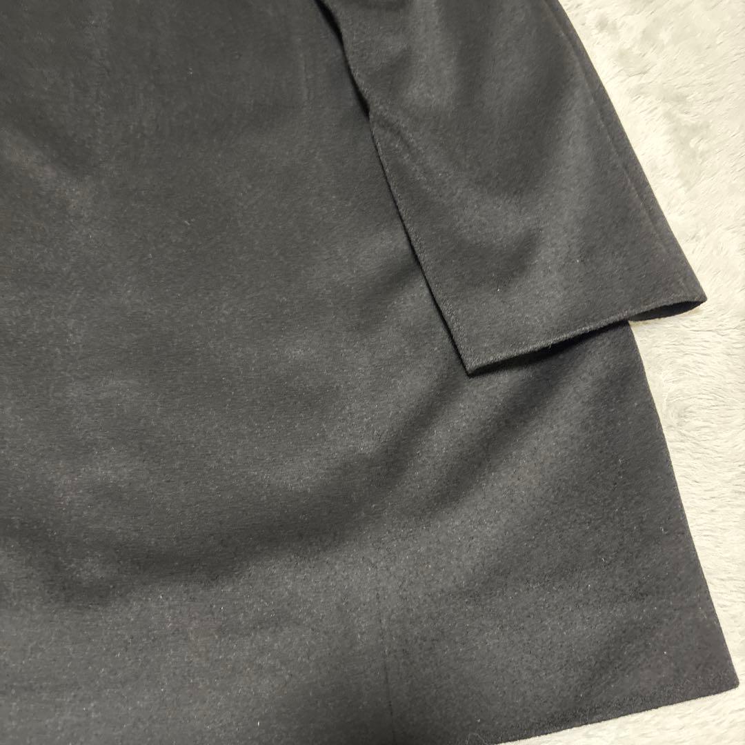 美品 ADRIA カシミヤ100% ロングコート 黒 pure cashmere