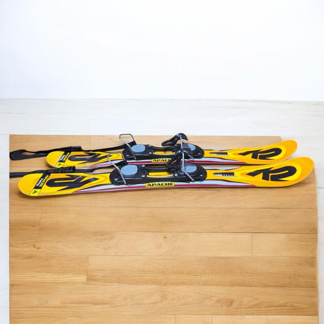 【美品】K2 APACHE FATTY 88cm ショートスキー イエロー